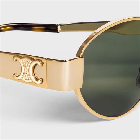 celine triomphe gold sonnenbrille|TRIOMPHE METAL 01 SONNENBRILLE MIT METALLRAHMEN.